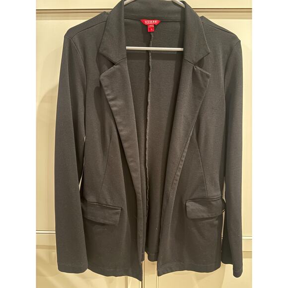 Guess Women's Black Open Front Knit Blazer Size Small 2-8 - Picture 1 of 4